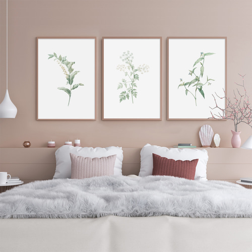 お得な3枚セット］ボタニカル アートポスター（38_botanical2_3sets