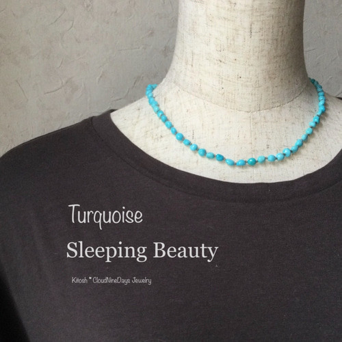 トルコ石 ターコイズ ネックレス オールノット 全長約43cm 12mm珠 トルコ石 ターコイズ ネックレス オールノット 全長約43cm 12mm珠