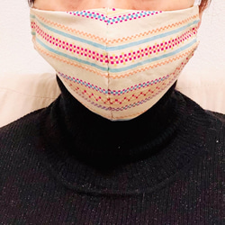 ＊受注生産＊ 手作りマスク　男性用　台湾民族布　手縫い　おそろいできるマスク 4枚目の画像