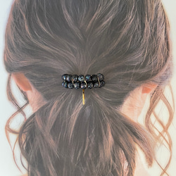 ６月誕生石　淡水パール　ポニーフック　天然石　ヘアーアクセサリー 3枚目の画像