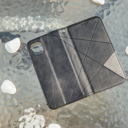 ★スプライシング iPhone12 アイフォンスマホケース 手帳型 iPhone11 iPhone14 【北欧柄】 3枚目の画像