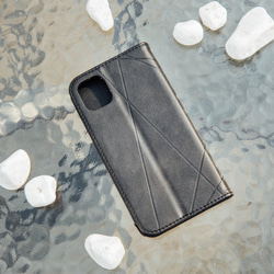 ★スプライシング iPhone12 アイフォンスマホケース 手帳型 iPhone11 iPhone14 【北欧柄】 4枚目の画像