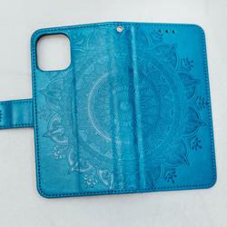 iPhone12Pro/11Pro/SE2 カード収納 手帳型スマホケース  Galaxy S10 【北欧柄】 4枚目の画像