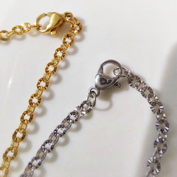 Oval cut chain necklace RN022 10枚目の画像