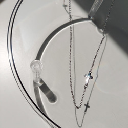 silver925 side cross necklace RN021 5枚目の画像