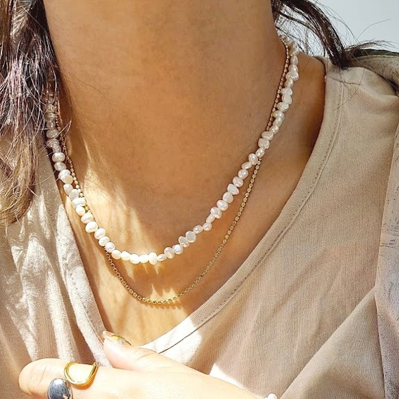 freshwater pearl necklace RN026 7枚目の画像