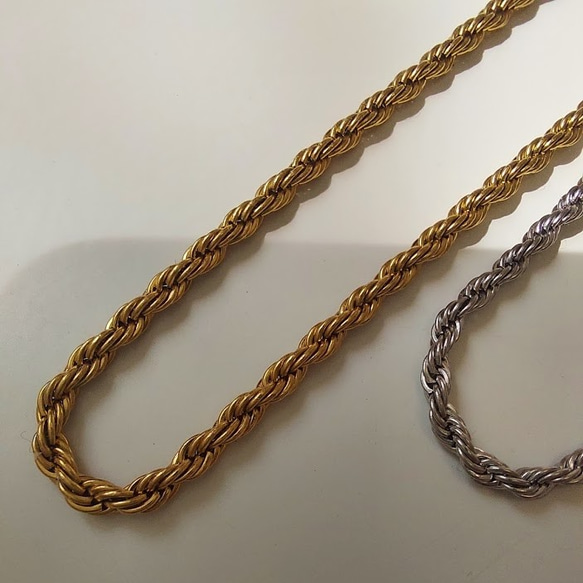 【金属アレルギー対応】twist rope chain necklace RN023 11枚目の画像