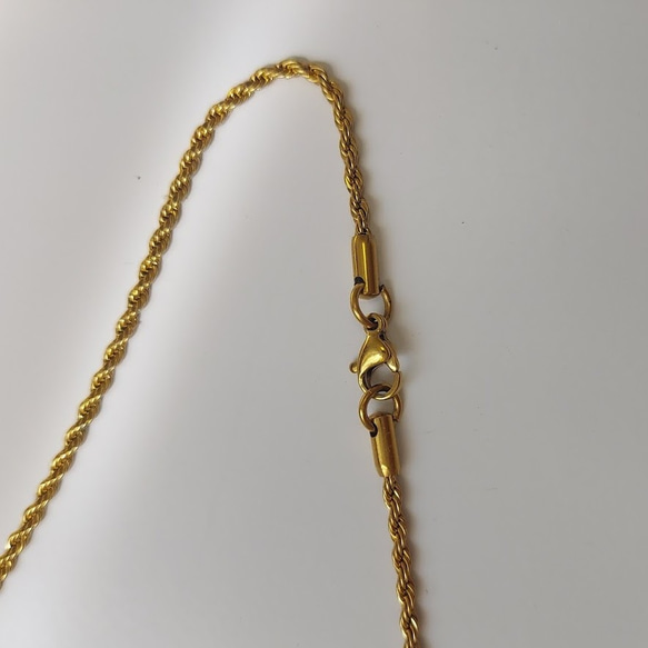 【金属アレルギー対応】twist rope chain necklace RN023 12枚目の画像