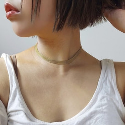 【金属アレルギー対応】mesh choker necklace RN034 1枚目の画像