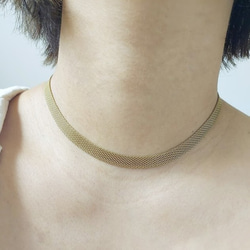 【金属アレルギー対応】mesh choker necklace RN034 4枚目の画像