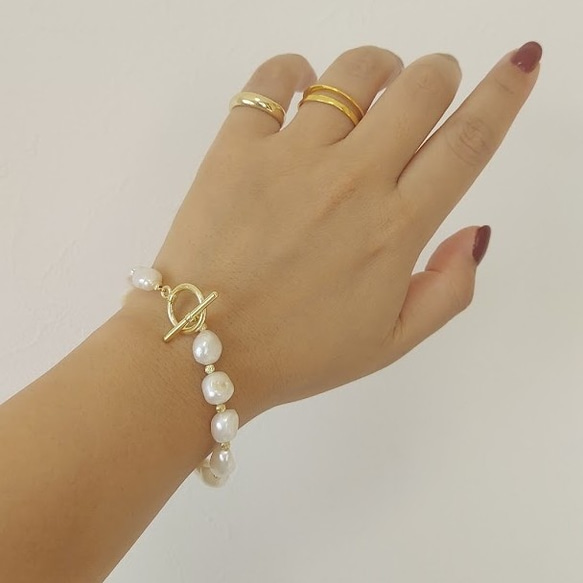 freshwater pearl mantel bracelet RB019 3枚目の画像