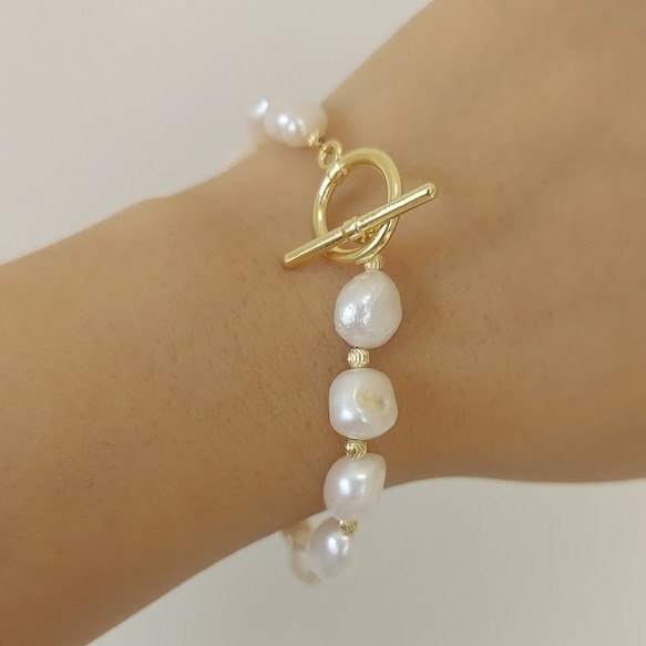 freshwater pearl mantel bracelet RB019 4枚目の画像