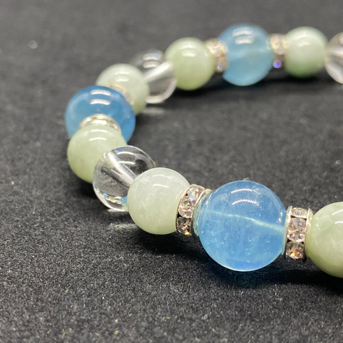 パワーストーン ブレスレット 翡翠 水晶 ひすい 天然石 お守り 贅沢8