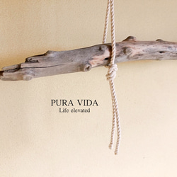 アルプス流木　男前な太め流木と綿ロープのハンガーラック　アウトドアテイスト　S字3連　 3枚目の画像