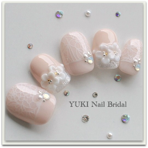 28))ネイルチップ フレンチガーリー フラワー ピンク お花ネイル ベージュ 28))ネイルチップ フレンチガーリー フラワー ピンク お花ネイル
