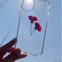 シンプルな赤い薔薇のスマホケース　iphone13/12/11/mini promax対応 4枚目の画像