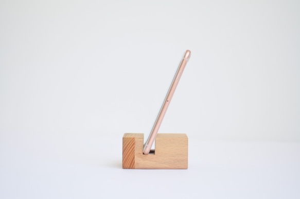 会津の天然木「スマホスタンド＆スピーカー」Aタイプ 3枚目の画像