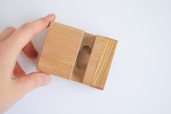 会津の天然木「スマホスタンド＆スピーカー」Aタイプ 6枚目の画像