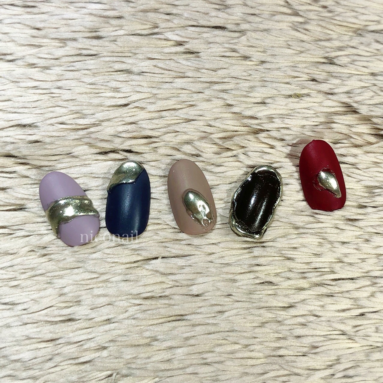 シルバーアクセサリーネイル