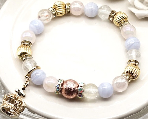 恋愛運上昇・ヒーリング】ギベオン隕石×天然石ブレスレット bracelet-s