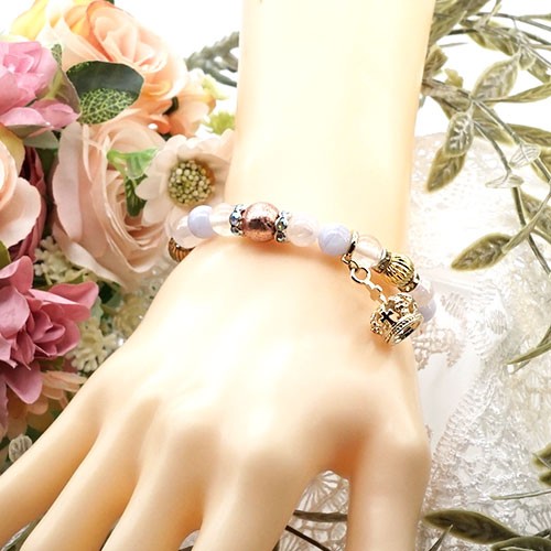 恋愛運上昇・ヒーリング】ギベオン隕石×天然石ブレスレット bracelet-s