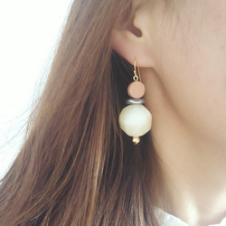 【アシンメトリーシリーズ】big Italian vintage pierce、earring 3枚目の画像