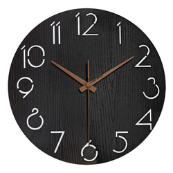 カラフルなバリエーションが選べる掛け時計 (黒色) アナログ式 セイコー ムーブメント仕様 1枚目の画像
