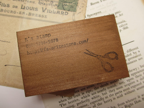 business card stamp (antique scissors) 第3張的照片