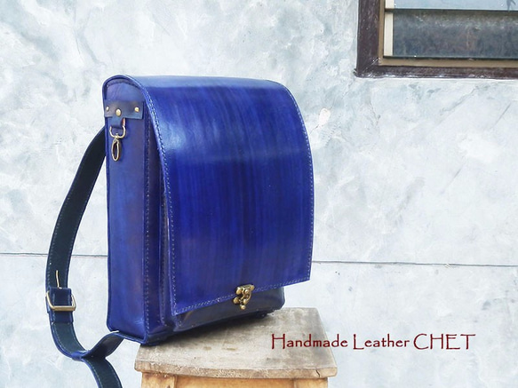 大人のランドセル 大人のランドセル・青 リュック・バックパック Chet-Leather 通販