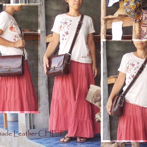 真っ赤なショルダーバッグ ショルダーバッグ Chet-Leather 通販