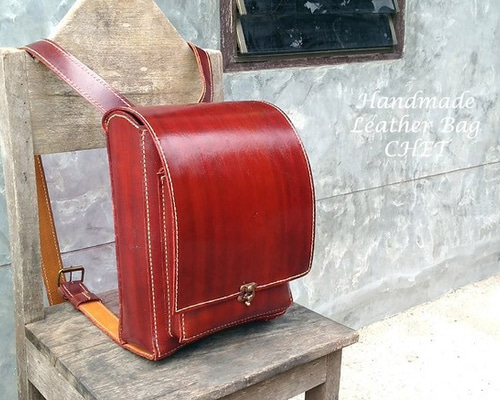 美品【CHET-LEATHER】大人用ランドセル・茶色 バッグ