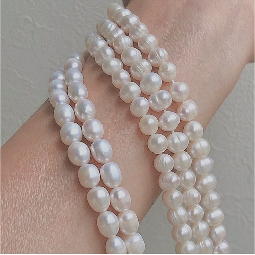 2way 淡水パール サークルライン✧︎メガネチェーン/マスクチェーン