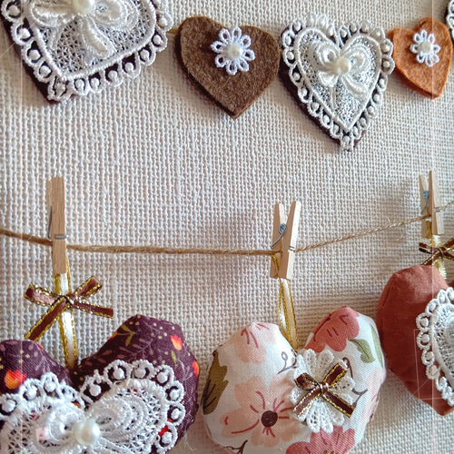 ✳sweet chocolat ブラウン系ハートガーランド and petit ガーランド