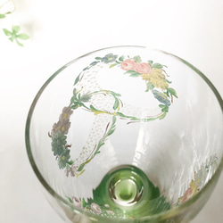 セール！お花とレース鱗のワイングラス 4枚目の画像
