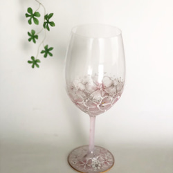 本格派のワイングラス・春色ピンク 1枚目の画像