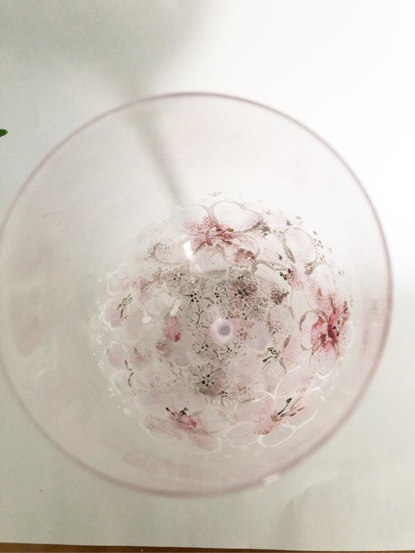 本格派のワイングラス・春色ピンク 5枚目の画像