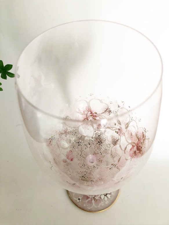 本格派のワイングラス・春色ピンク 6枚目の画像