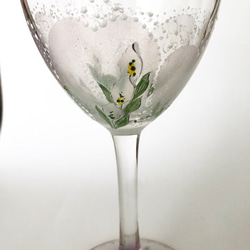 期間限定セール・誕生花！水芭蕉のワイングラス 7枚目の画像