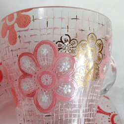 お花のレースのコーラルピンクのカップ＆ソーサー（あたたかいのもOK） 7枚目の画像