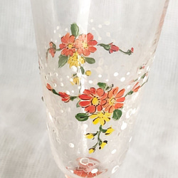 小花とまるドットの梅酒グラスOr 3枚目の画像