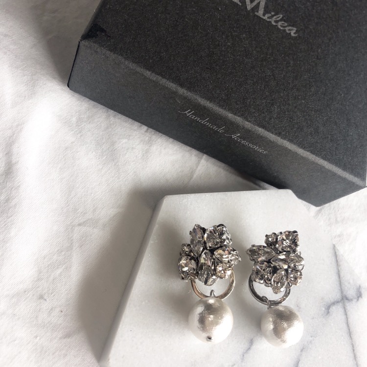 2wayスワロフスキー&コットンパール