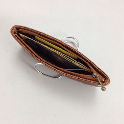 [再販]本革＊型押し革のペタンコ財布 3枚目の画像