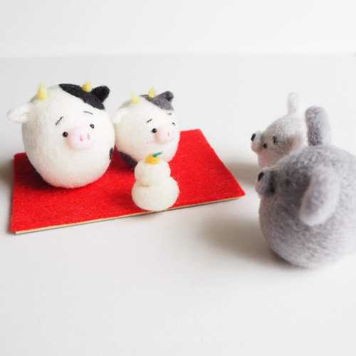羊毛フェルトキット 『ころんともちもち わたしのことり 桜文鳥