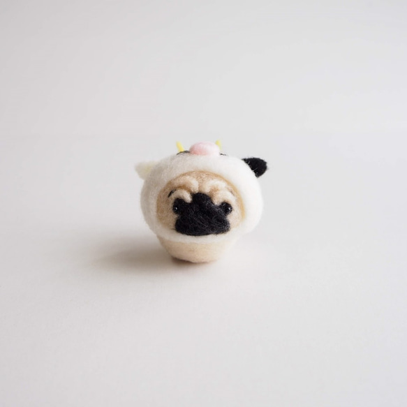 [定做] 2021 Zodiac (Ox) Narikiriushi (Cow) Mayu Pug (Fawn / Black) 第2張的照片