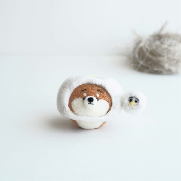 羊毛フェルト　エゾフクロウの赤ちゃん 羊毛フェルトエゾフクロウの赤ちゃん