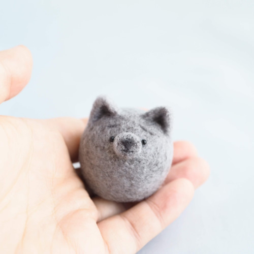 羊毛フェルト　猫　オーダー　［yuuページ］62 受注製作】-うちのこ- まゆねこ(猫)オーダーページ 羊毛フェルト