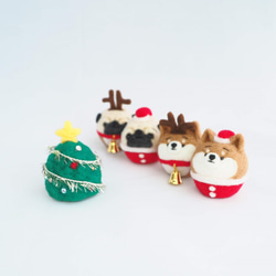 【受注製作】クリスマスシリーズ単品(ツリー、サンタ、トナカイ)　羊毛フェルト 5枚目の画像
