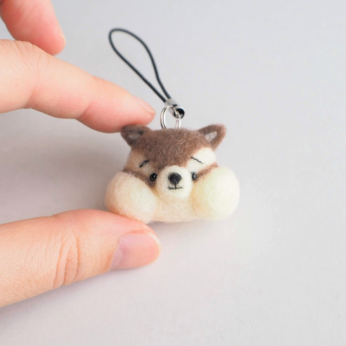 【U.】羊毛フェルト 犬 ストラップ ハンドメイド shiawase-deli_h441-420set