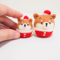 [定做] Mayu Shiba Inu / Cat Mini Santa Strap (單品) 羊毛氈 第3張的照片