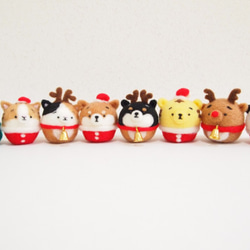 [定做] Mayu Shiba Inu / Cat Mini Santa Strap (單品) 羊毛氈 第10張的照片